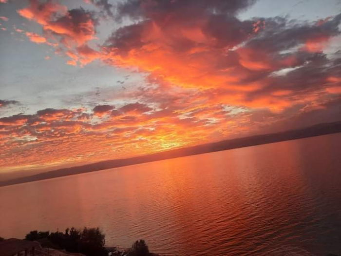 غروب شمس البحر الميت